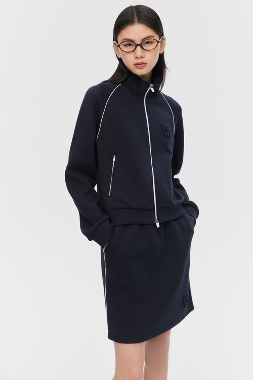 MIU Sportswear-Short Trench Coat, Jacket