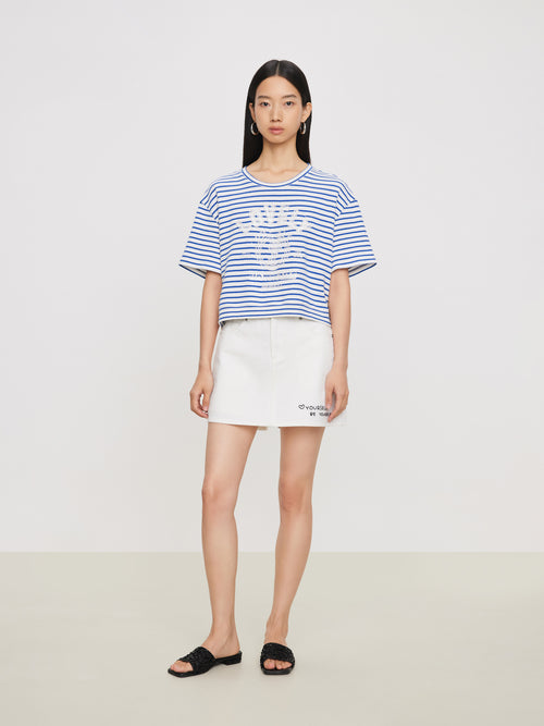 Aquamarine striped T-shirt