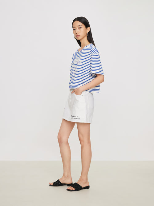 Aquamarine striped T-shirt
