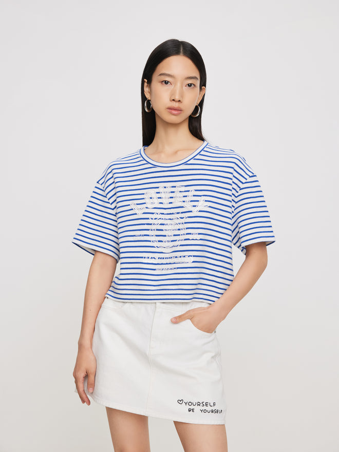 Aquamarine striped T-shirt