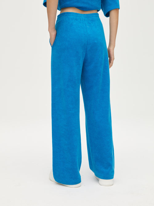 Peacock Blue Terry Knit Pants