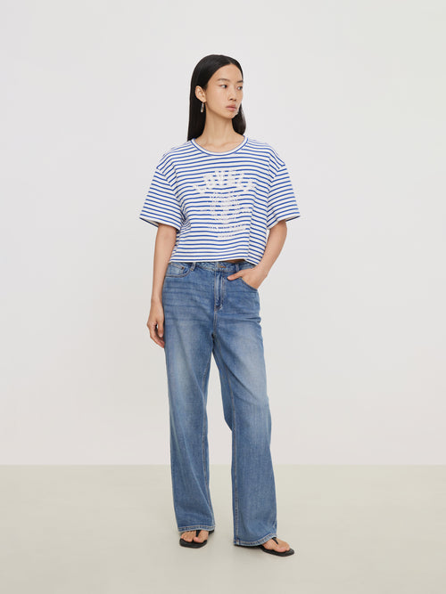 Aquamarine striped T-shirt