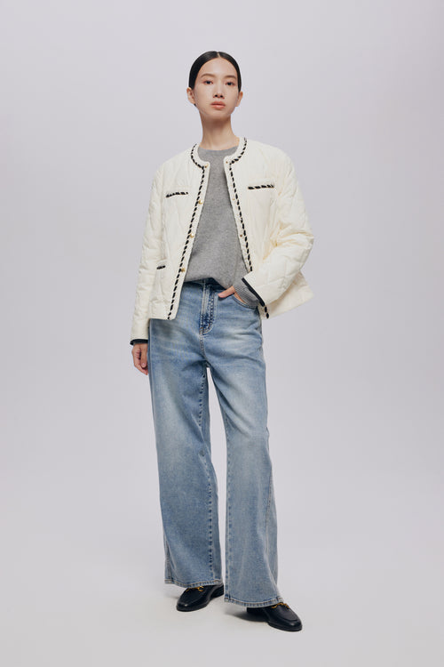 Cool Split Denim Banana Pants