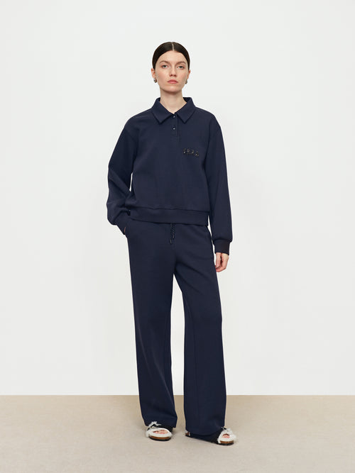 Polo Collar Nail Bead Hoodie