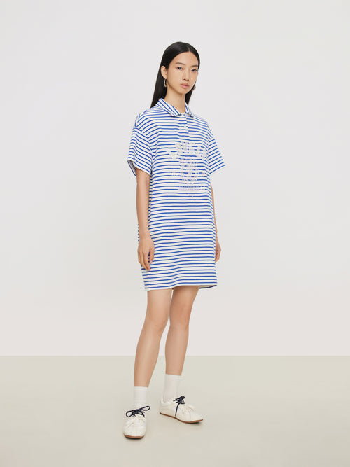 Navy striped dress