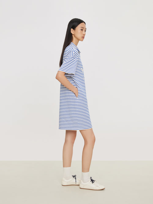 Navy striped dress