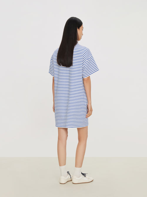 Navy striped dress