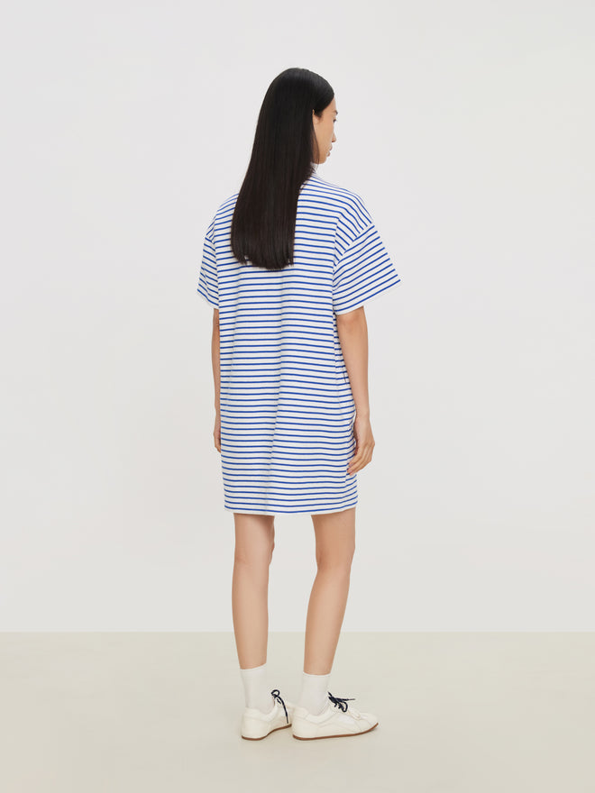 Navy striped dress