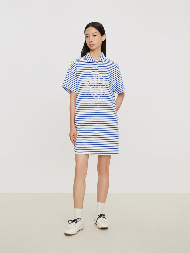 Navy striped dress