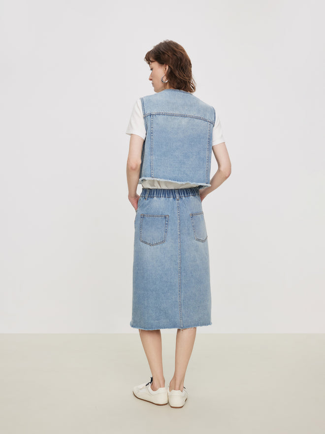 Graffiti Denim Vest
