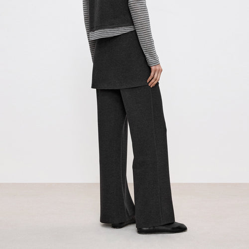 Soft Heart Mock-Layer Skirt Pants