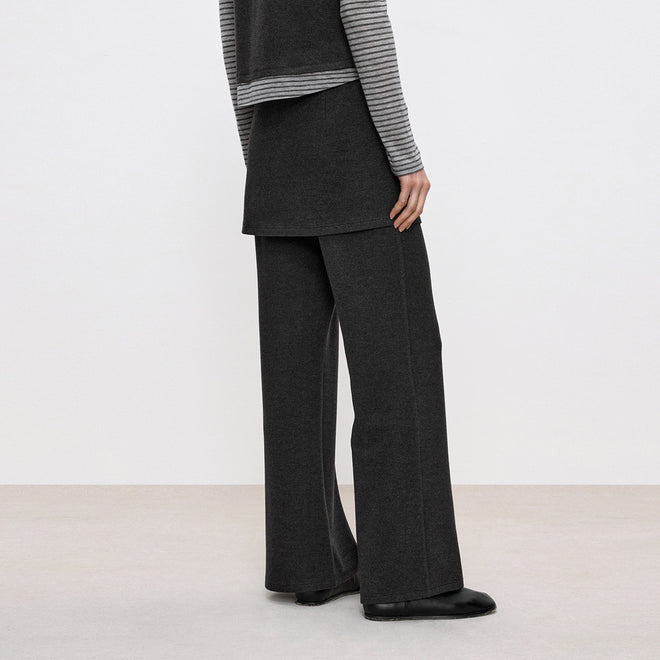Soft Heart Mock-Layer Skirt Pants