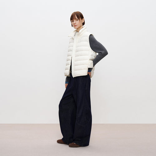 Ribbed Down Vest