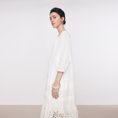 Summer Vacation Embroidered Dress