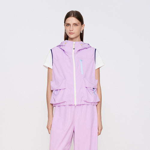 Soft Mist Purple Outdoor Cargo Vest
