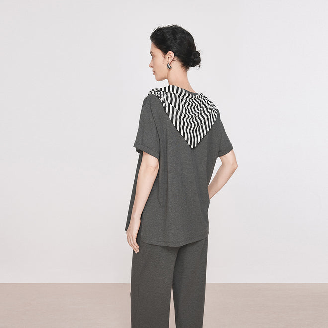 Striped Shawl Tee