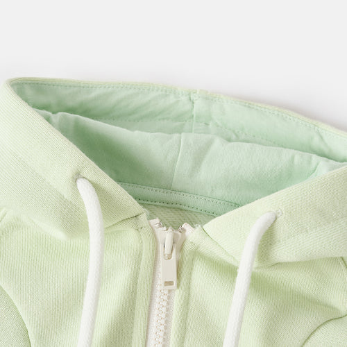 Cat Lime Green Zip-Up Hoodie