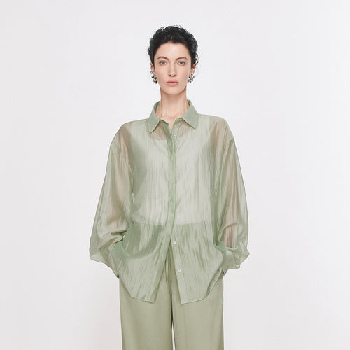 Misty Sheer Tie Blouse