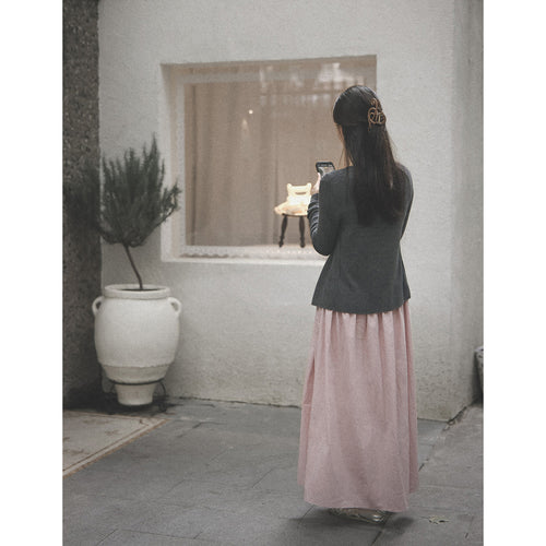Ballet Grey Cropped Cardigan
