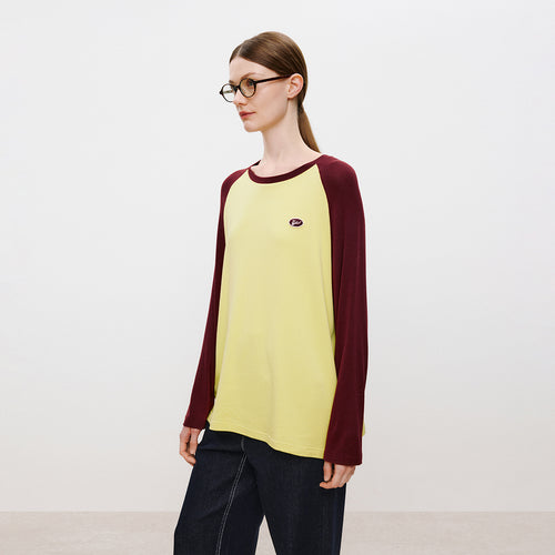 Color-Block Raglan Long Sleeve Tee