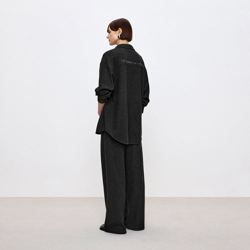 Meteor Grey Pleated Pants