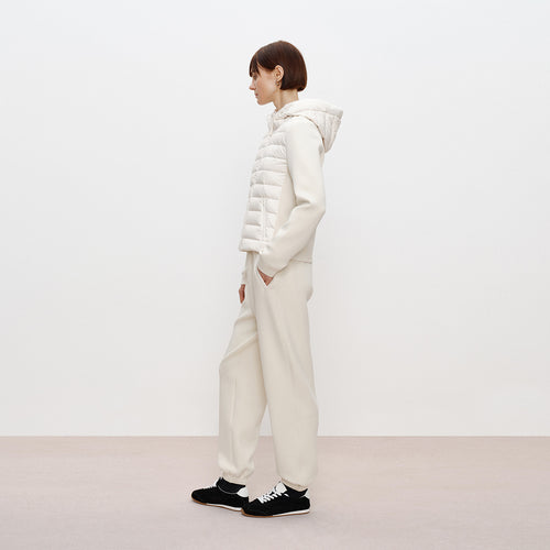 Hoodie-Panel Down Jacket