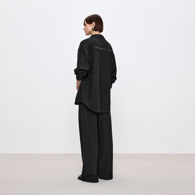 Meteor Grey Wool Shirt