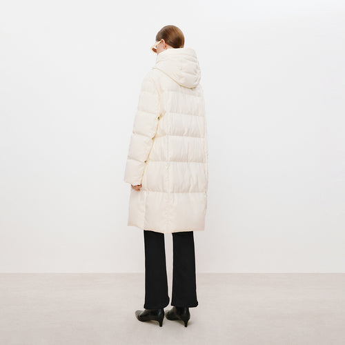 Cloud White Long Down Jacket