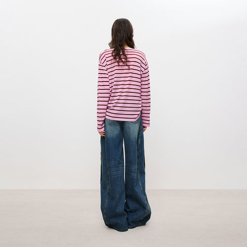 Vintage Wash Wide-Leg Jeans