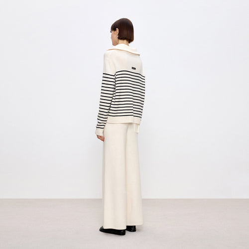 Coconut Milk Dark Chocolate Polo Sweater