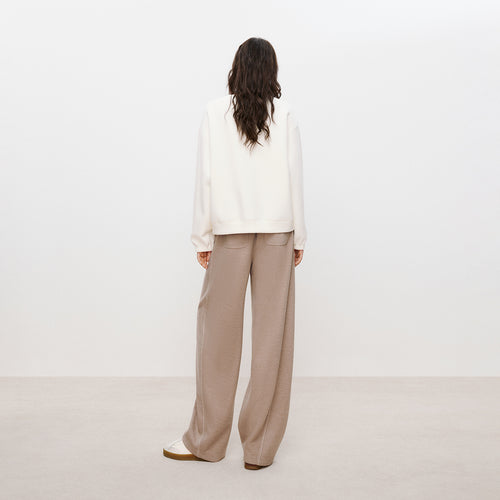 Milk Tea Brown Curved Pants
