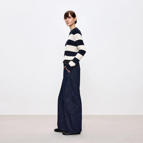 Prussian Blue Stripe Sweater