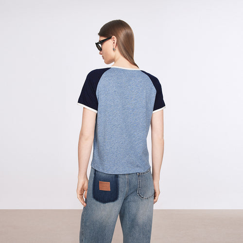 Deep Sea Raglan Trim T-Shirt