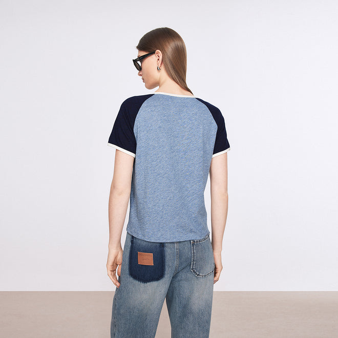 Deep Sea Raglan Trim T-Shirt
