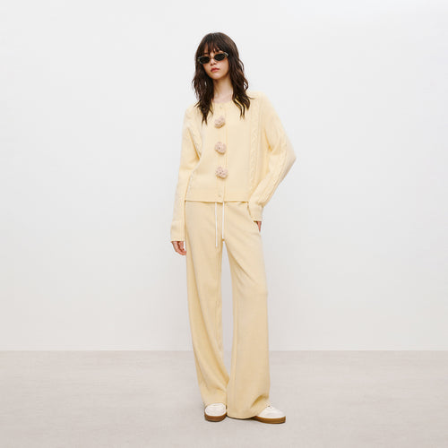 Buttery Cream Straight-Leg Pants