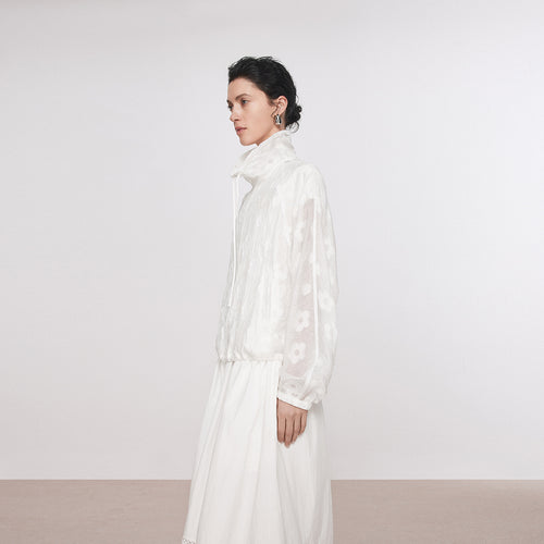 Misty Sheer Floral Jacquard Jacket