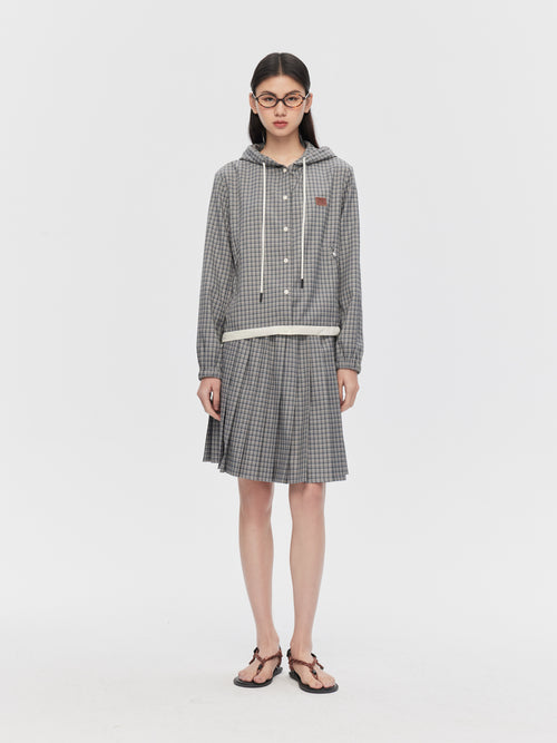 College Plaid Pleated Skirt