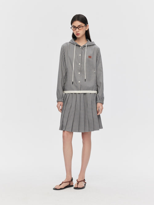 College Plaid Pleated Skirt