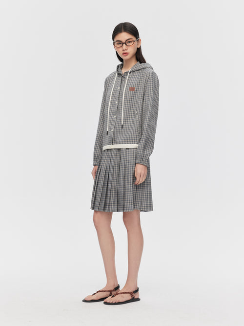 College Plaid Pleated Skirt