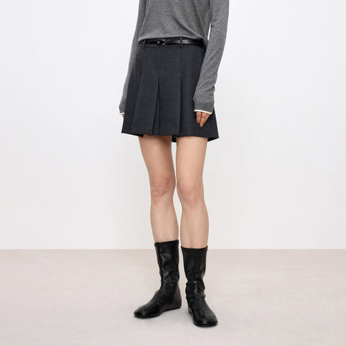 MIU-Style Pleated Skirt