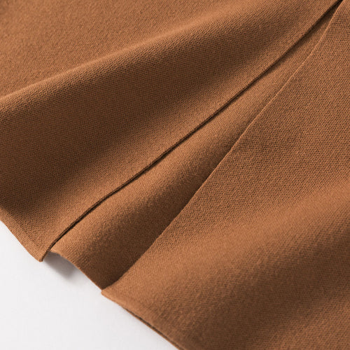 Caramel Cotton Sweater Skirt