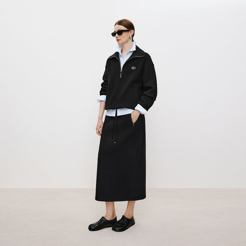 Black Sweatshirt Dress