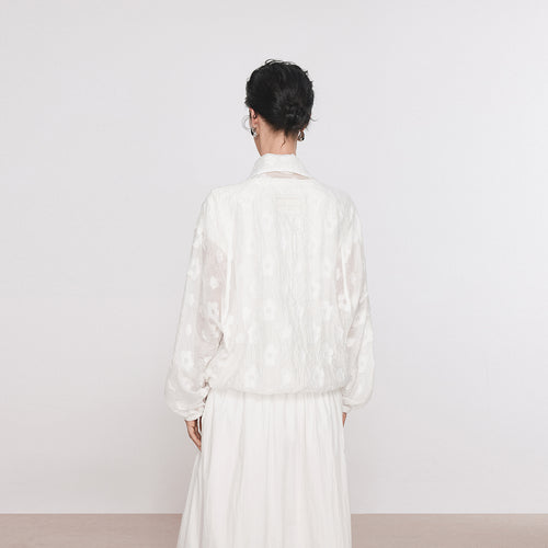 Misty Sheer Floral Jacquard Jacket