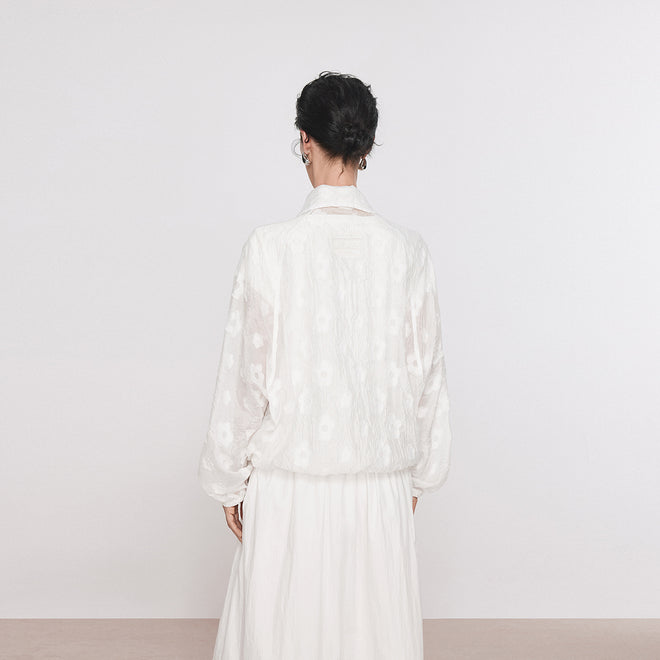 Misty Sheer Floral Jacquard Jacket