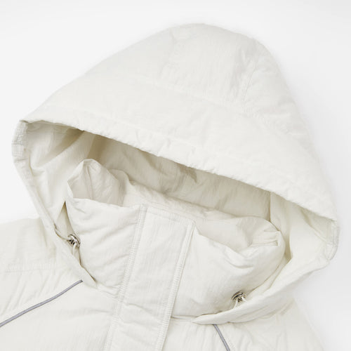 Reflective striped bread down jacket