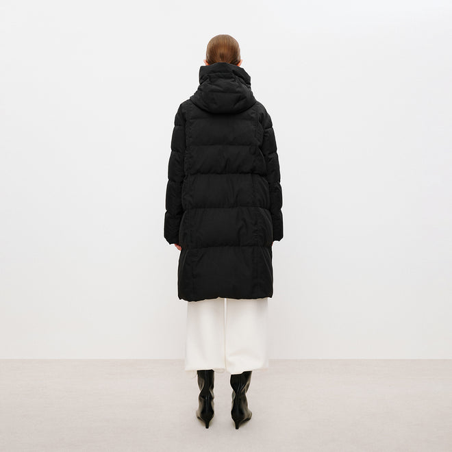 Midnight Black Long Down Jacket