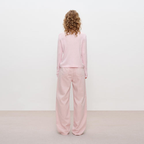 Candy Pink Knit Cardigan
