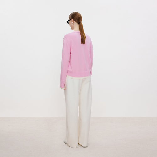 Pink Mist Mock-Layer Cardigan