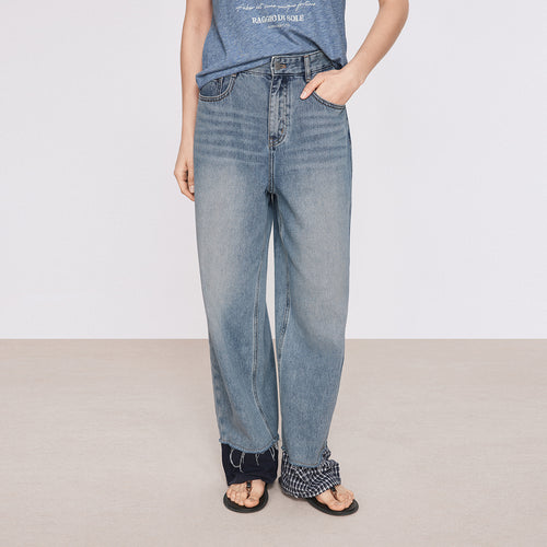 Edgy Patchwork Denim Pants