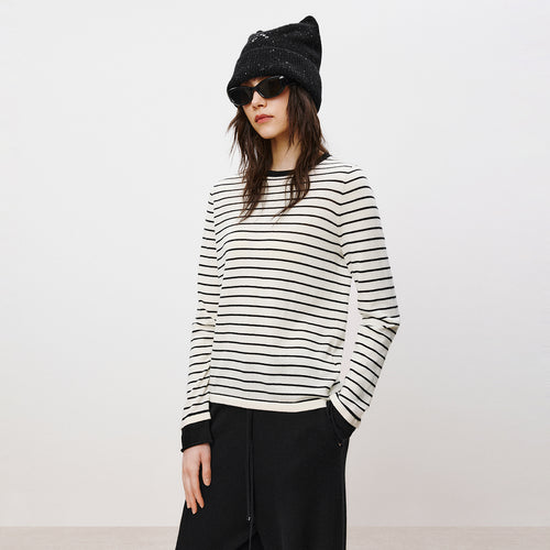 Black & White Fine Stripe Sweater